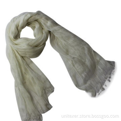 100% Linen Scarf, Available in Various Designs and Colors, Weighs 105g